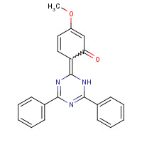 106556-36-9 6-(4,6-diphenyl-1H-1,3,5-triazin-2-ylidene)-3-methoxycyclohexa-2,4-dien-1-one chemical structure