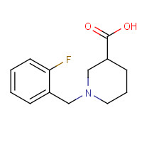 896046-65-4 1-[(2-fluorophenyl)methyl]piperidine-3-carboxylic acid chemical structure
