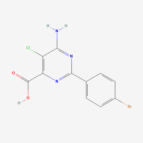 858955-68-7 6-amino-2-(4-bromophenyl)-5-chloropyrimidine-4-carboxylic acid chemical structure