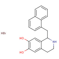 132836-42-1 1-(naphthalen-1-ylmethyl)-1,2,3,4-tetrahydroisoquinoline-6,7-diol;hydrobromide chemical structure