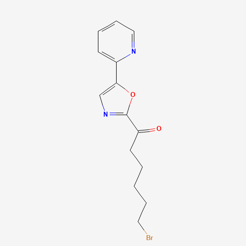 945414-40-4 6-bromo-1-(5-pyridin-2-yl-1,3-oxazol-2-yl)hexan-1-one chemical structure