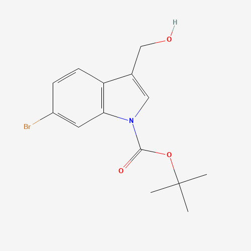 1028424-48-7 tert-butyl 6-bromo-3-(hydroxymethyl)indole-1-carboxylate chemical structure