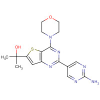 1033735-94-2 2-[2-(2-aminopyrimidin-5-yl)-4-morpholin-4-ylthieno[3,2-d]pyrimidin-6-yl]propan-2-ol chemical structure