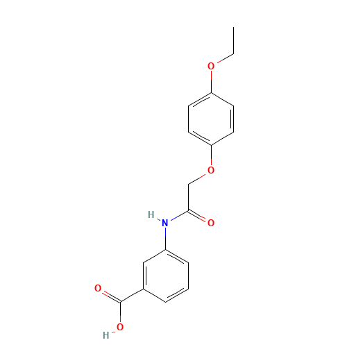 649773-76-2 3-[[2-(4-ethoxyphenoxy)acetyl]amino]benzoic acid chemical structure