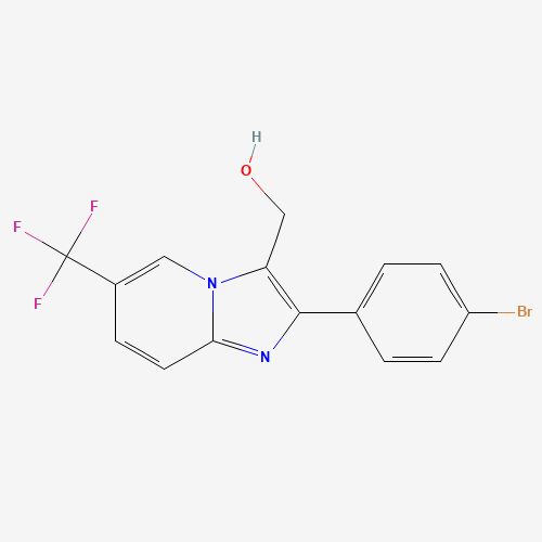 1216488-91-3 [2-(4-bromophenyl)-6-(trifluoromethyl)imidazo[1,2-a]pyridin-3-yl]methanol chemical structure