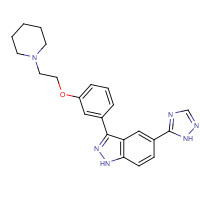 395104-30-0 3-[3-(2-piperidin-1-ylethoxy)phenyl]-5-(1H-1,2,4-triazol-5-yl)-1H-indazole chemical structure