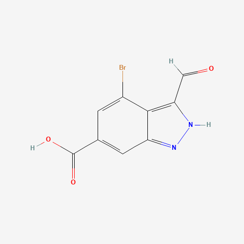 885523-37-5 4-bromo-3-formyl-2H-indazole-6-carboxylic acid chemical structure