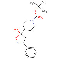 885609-17-6 tert-butyl 4-(5-hydroxy-3-phenyl-4H-1,2-oxazol-5-yl)piperidine-1-carboxylate chemical structure