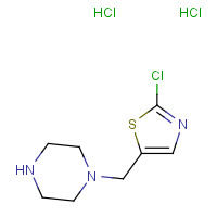 1185312-01-9 2-chloro-5-(piperazin-1-ylmethyl)-1,3-thiazole;dihydrochloride chemical structure