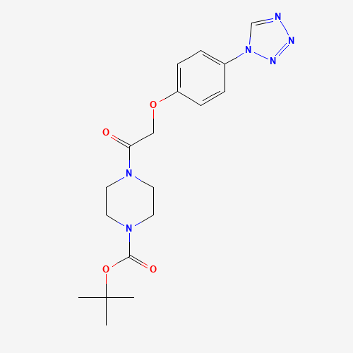 1260112-64-8 tert-butyl 4-[2-[4-(tetrazol-1-yl)phenoxy]acetyl]piperazine-1-carboxylate chemical structure