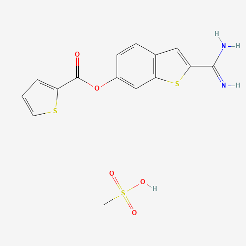 217099-44-0 (2-carbamimidoyl-1-benzothiophen-6-yl) thiophene-2-carboxylate;methanesulfonic acid chemical structure