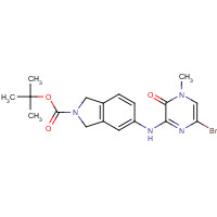 1346675-28-2 tert-butyl 5-[(6-bromo-4-methyl-3-oxopyrazin-2-yl)amino]-1,3-dihydroisoindole-2-carboxylate chemical structure