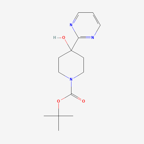 182416-02-0 tert-butyl 4-hydroxy-4-pyrimidin-2-ylpiperidine-1-carboxylate chemical structure