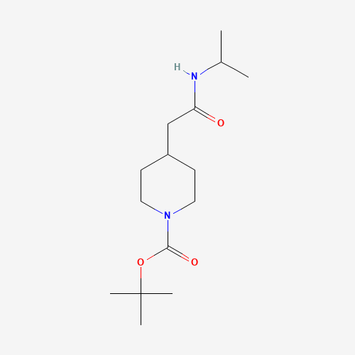 436852-11-8 tert-butyl 4-[2-oxo-2-(propan-2-ylamino)ethyl]piperidine-1-carboxylate chemical structure