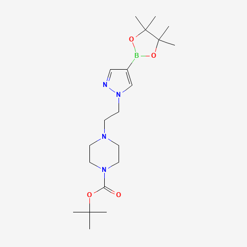 1103508-42-4 tert-butyl 4-[2-[4-(4,4,5,5-tetramethyl-1,3,2-dioxaborolan-2-yl)pyrazol-1-yl]ethyl]piperazine-1-carboxylate chemical structure