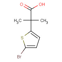 1195179-28-2 2-(5-bromothiophen-2-yl)-2-methylpropanoic acid chemical structure