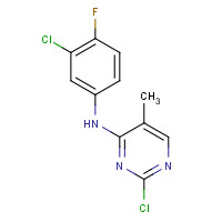 1341200-67-6 2-chloro-N-(3-chloro-4-fluorophenyl)-5-methylpyrimidin-4-amine chemical structure