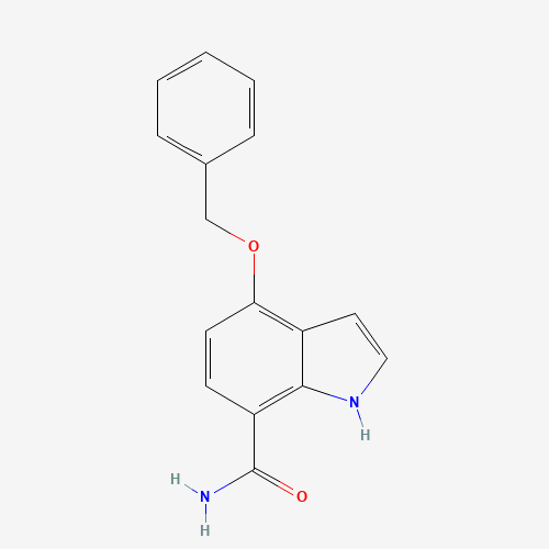1253792-07-2 4-phenylmethoxy-1H-indole-7-carboxamide chemical structure