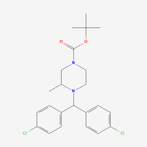 1446818-48-9 tert-butyl 4-[bis(4-chlorophenyl)methyl]-3-methylpiperazine-1-carboxylate chemical structure