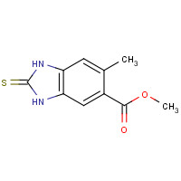 96718-51-3 methyl 6-methyl-2-sulfanylidene-1,3-dihydrobenzimidazole-5-carboxylate chemical structure