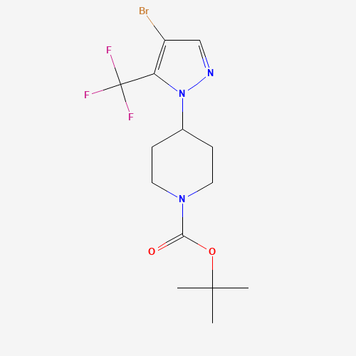 1449117-65-0 tert-butyl 4-[4-bromo-5-(trifluoromethyl)pyrazol-1-yl]piperidine-1-carboxylate chemical structure