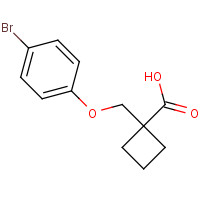 1387558-63-5 1-[(4-bromophenoxy)methyl]cyclobutane-1-carboxylic acid chemical structure