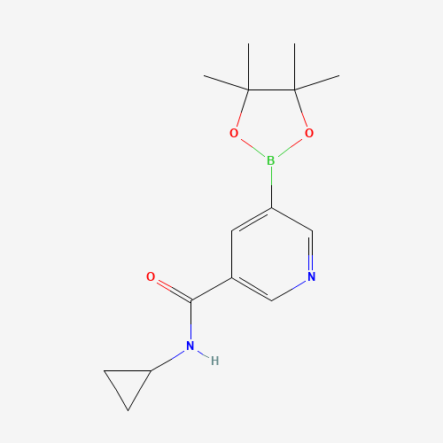 1201644-52-1 N-cyclopropyl-5-(4,4,5,5-tetramethyl-1,3,2-dioxaborolan-2-yl)pyridine-3-carboxamide chemical structure