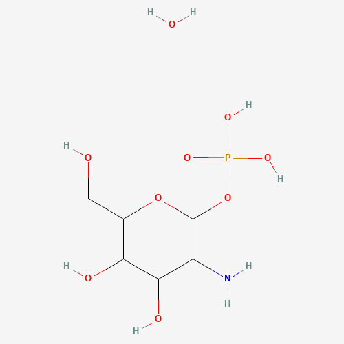 75656-33-6 [3-amino-4,5-dihydroxy-6-(hydroxymethyl)oxan-2-yl] dihydrogen phosphate;hydrate chemical structure