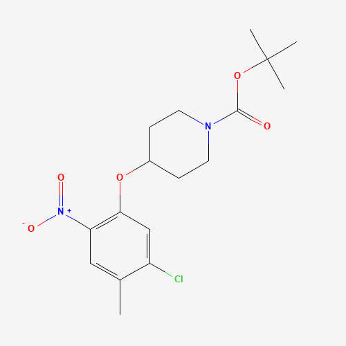 862874-11-1 tert-butyl 4-(5-chloro-4-methyl-2-nitrophenoxy)piperidine-1-carboxylate chemical structure