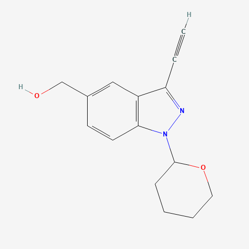 1383706-40-8 [3-ethynyl-1-(oxan-2-yl)indazol-5-yl]methanol chemical structure