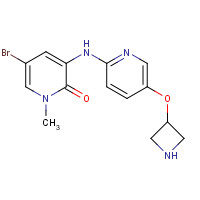 1346675-55-5 3-[[5-(azetidin-3-yloxy)pyridin-2-yl]amino]-5-bromo-1-methylpyridin-2-one chemical structure