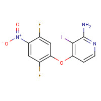 1345854-92-3 4-(2,5-difluoro-4-nitrophenoxy)-3-iodopyridin-2-amine chemical structure