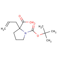 315234-49-2 1-[(2-methylpropan-2-yl)oxycarbonyl]-2-prop-2-enylpyrrolidine-2-carboxylic acid chemical structure