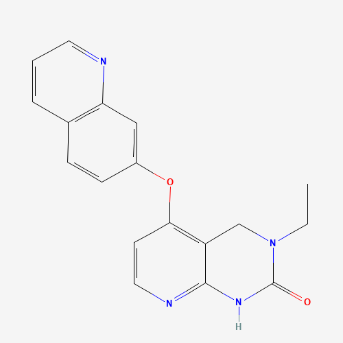 1265636-20-1 3-ethyl-5-quinolin-7-yloxy-1,4-dihydropyrido[2,3-d]pyrimidin-2-one chemical structure