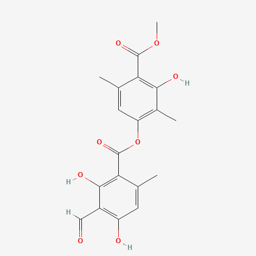 479-20-9 (3-hydroxy-4-methoxycarbonyl-2,5-dimethylphenyl) 3-formyl-2,4-dihydroxy-6-methylbenzoate chemical structure