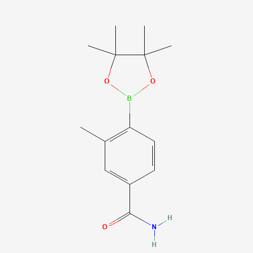 631911-09-6 3-methyl-4-(4,4,5,5-tetramethyl-1,3,2-dioxaborolan-2-yl)benzamide chemical structure