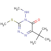 56742-45-1 6-tert-butyl-4-(methylamino)-3-methylsulfanyl-1,2,4-triazin-5-one chemical structure