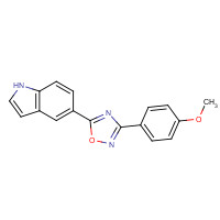 1196987-14-0 5-(1H-indol-5-yl)-3-(4-methoxyphenyl)-1,2,4-oxadiazole chemical structure