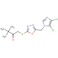 650617-20-2 1-[[5-[(4,5-dichloroimidazol-1-yl)methyl]-1,3,4-oxadiazol-2-yl]sulfanyl]-3,3-dimethylbutan-2-one chemical structure