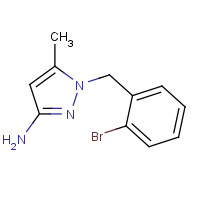 1035223-67-6 1-[(2-bromophenyl)methyl]-5-methylpyrazol-3-amine chemical structure