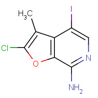 1326713-74-9 2-chloro-4-iodo-3-methylfuro[2,3-c]pyridin-7-amine chemical structure