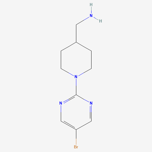 1093395-79-9 [1-(5-bromopyrimidin-2-yl)piperidin-4-yl]methanamine chemical structure