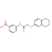 649773-71-7 3-[[2-(5,6,7,8-tetrahydronaphthalen-2-yloxy)acetyl]amino]benzoic acid chemical structure