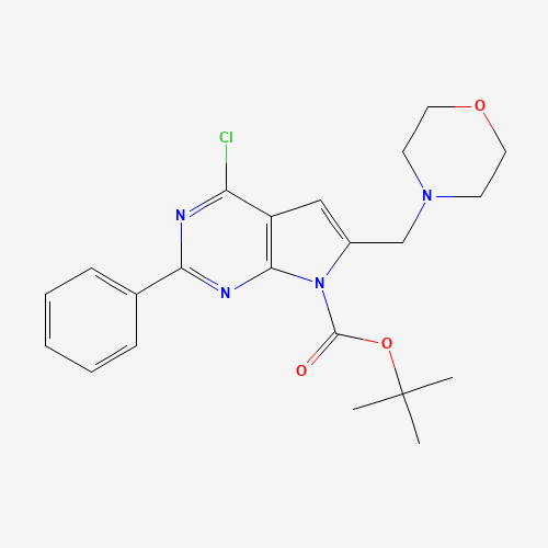 343633-03-4 tert-butyl 4-chloro-6-(morpholin-4-ylmethyl)-2-phenylpyrrolo[2,3-d]pyrimidine-7-carboxylate chemical structure