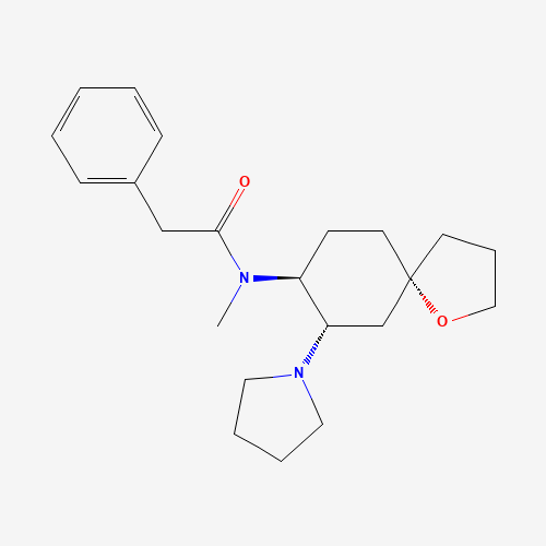 96744-75-1 N-methyl-2-phenyl-N-[(5R,7S,8S)-7-pyrrolidin-1-yl-1-oxaspiro[4.5]decan-8-yl]acetamide chemical structure