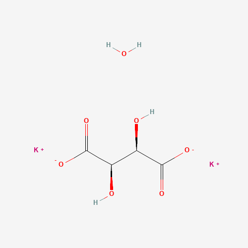 6100-19-2 dipotassium;(2R,3R)-2,3-dihydroxybutanedioate;hydrate chemical structure