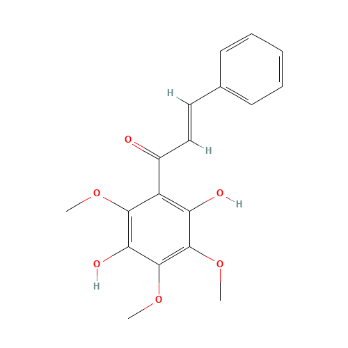 521-51-7 (E)-1-(2,5-dihydroxy-3,4,6-trimethoxyphenyl)-3-phenylprop-2-en-1-one chemical structure