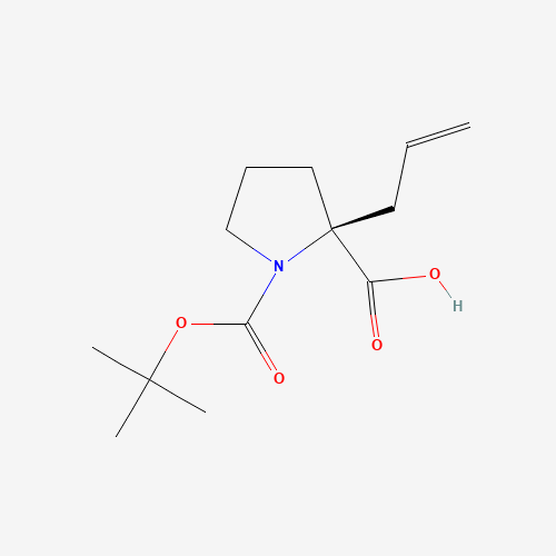 706806-59-9 (2S)-1-[(2-methylpropan-2-yl)oxycarbonyl]-2-prop-2-enylpyrrolidine-2-carboxylic acid chemical structure