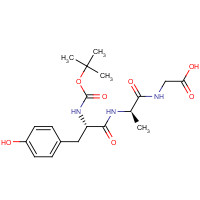 64410-47-5 2-[[(2R)-2-[[(2S)-3-(4-hydroxyphenyl)-2-[(2-methylpropan-2-yl)oxycarbonylamino]propanoyl]amino]propanoyl]amino]acetic acid chemical structure