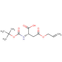 132286-77-2 (2S)-2-[(2-methylpropan-2-yl)oxycarbonylamino]-4-oxo-4-prop-2-enoxybutanoic acid chemical structure